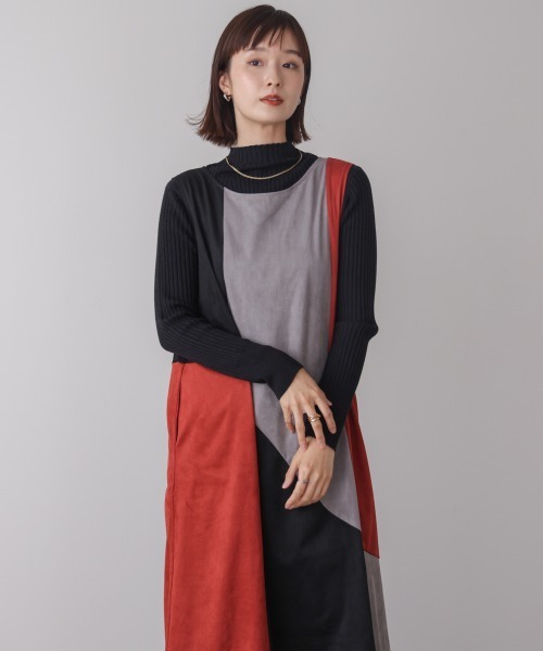 tシャツ カラーブロックシルエットワンピース レディース | Bou Jeloud | 09