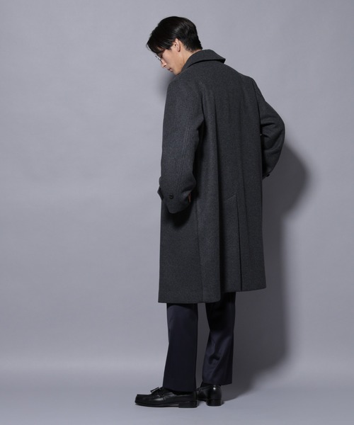 新品未使用ナノユニバース高級素材ITALYカシミヤメルトンダッフルコートM赤茶 NANO universe（ナノ・ユニバース） コート ジャケット ウールカシミヤ