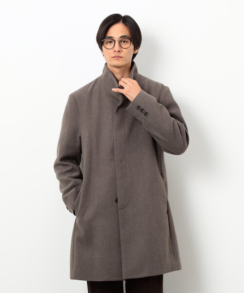 極美品 2022コムサメン カシミヤ ウール イタリアンカラーコート COMME CA ISM（コムサイズム） コート ジャケット ウールブレンド