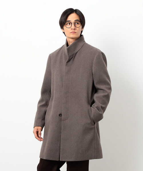 極美品 2022コムサメン カシミヤ ウール イタリアンカラーコート COMME CA ISM（コムサイズム） コート ジャケット ウールブレンド