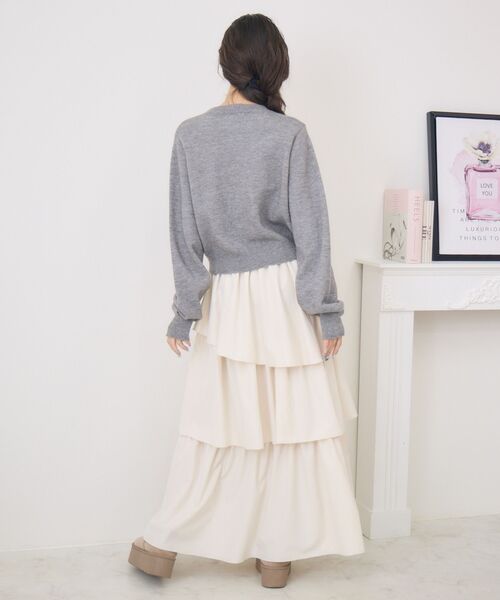 Emsexcite（エムズエキサイト） ニット セーター ビジュー付きロゴNTPO