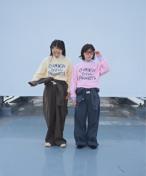 新品未使用タグつき　common gull products common gull products. スウェットカットソー MEDIUM ピンク