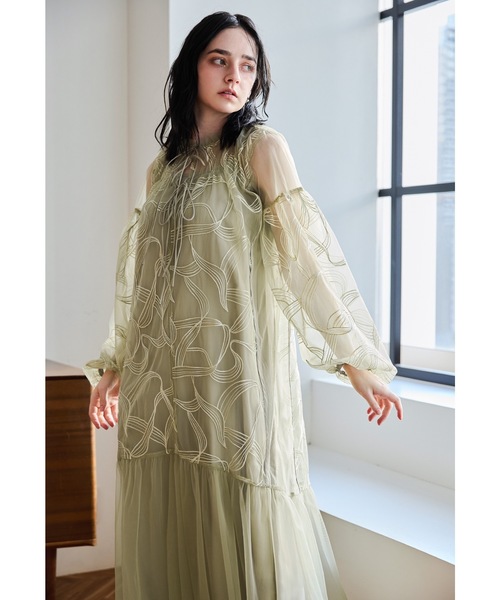 niana（ニアナ） 長袖ワンピース M グリーン レディース : ZOZOTOWN