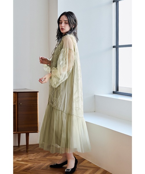 niana（ニアナ） 長袖ワンピース M グリーン レディース : ZOZOTOWN