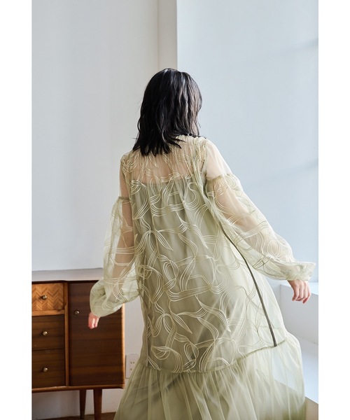 niana（ニアナ） 長袖ワンピース M グリーン レディース : ZOZOTOWN