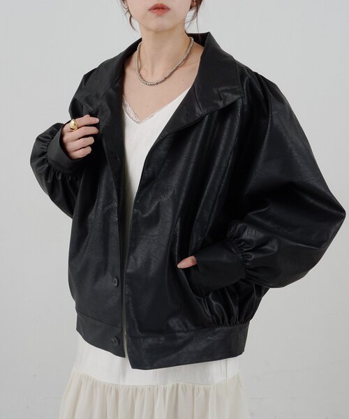 SHENERY（シーナリー） ブルゾン アウター フェイクレザーブルゾン