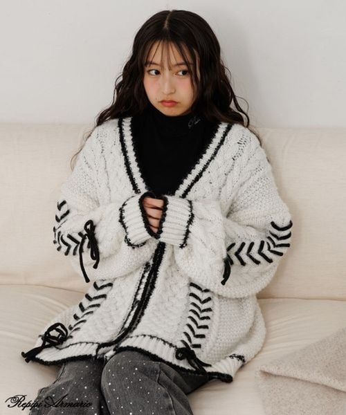 repipi armario（レピピアルマリオ） カーディガン 「girly line