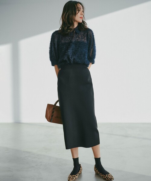 セットアップ 「セレモニー」BEAUTY FORM KNIT ペプラムセットアップ レディース_4