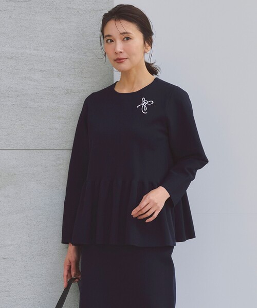 セットアップ 「セレモニー」BEAUTY FORM KNIT ペプラムセットアップ レディース_7