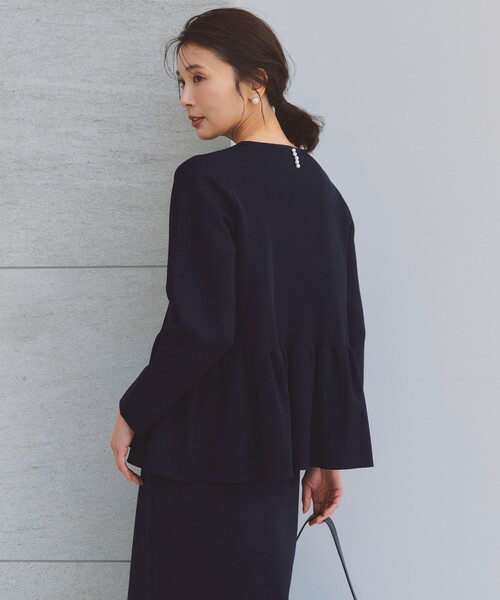 セットアップ 「セレモニー」BEAUTY FORM KNIT ペプラムセットアップ レディース_8