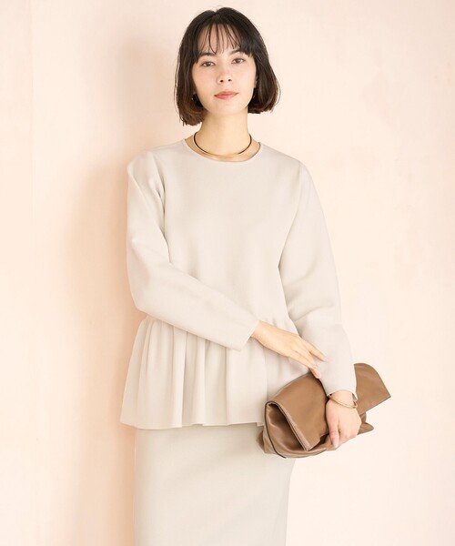 セットアップ 「セレモニー」BEAUTY FORM KNIT ペプラムセットアップ レディース_11