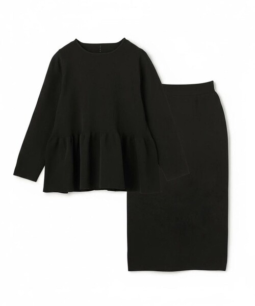 セットアップ 「セレモニー」BEAUTY FORM KNIT ペプラムセットアップ レディース_14