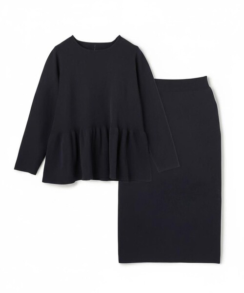 セットアップ 「セレモニー」BEAUTY FORM KNIT ペプラムセットアップ レディース_17