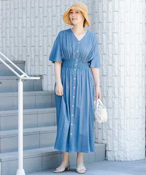 「F by ROSSO」 シャツワンピース 36 キャメル レディース_画像8