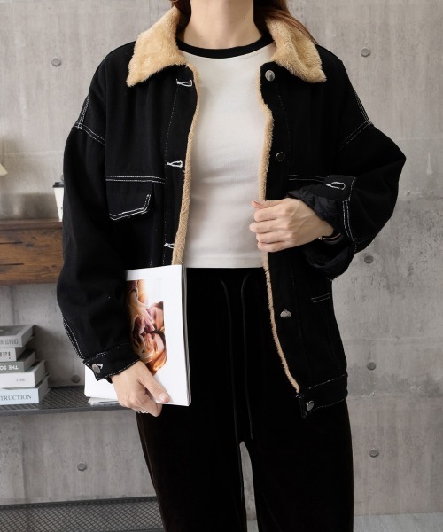 miniministore（ミニミニストア） デニムジャケット gジャン 裏ファー