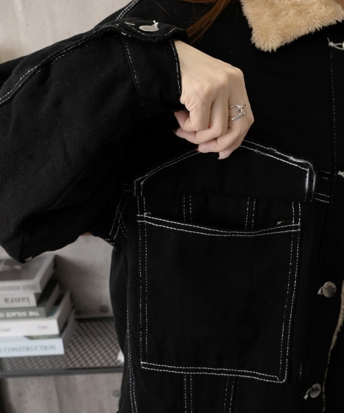miniministore（ミニミニストア） デニムジャケット gジャン 裏ファー