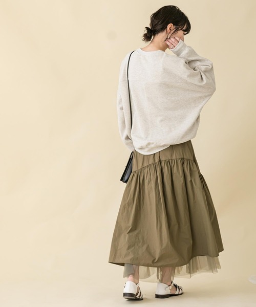 「Gready Brilliant」 「lallia mu」フレアスカート FREE カーキ レディース_画像4