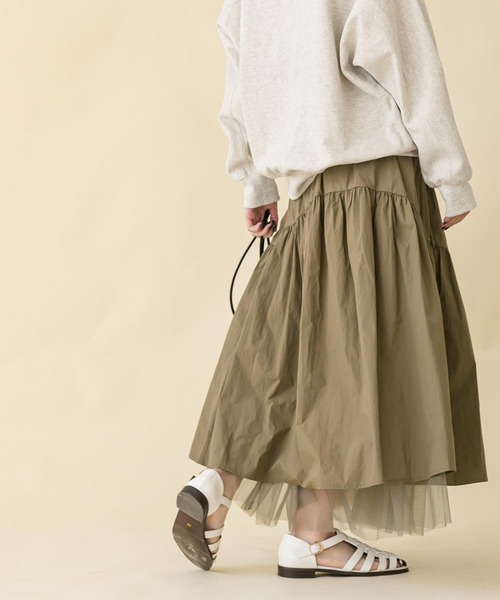 「Gready Brilliant」 「lallia mu」フレアスカート FREE カーキ レディース_画像6