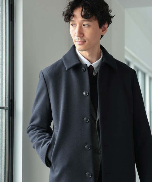 GLOBAL WORK（グローバルワーク） ステンカラーコート MEDIUM ネイビー