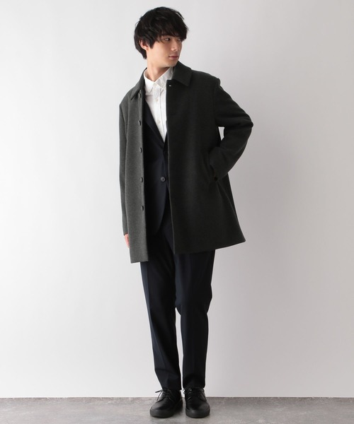 GLOBAL WORK（グローバルワーク） ステンカラーコート MEDIUM ネイビー