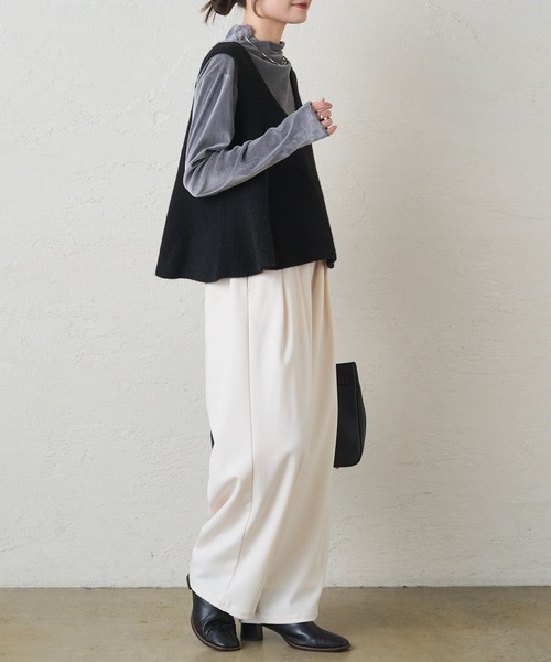 pual ce cin ニット セーター 片畦ニットビスチェ レディース