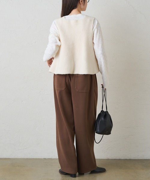 pual ce cin ニット セーター 片畦ニットビスチェ レディース