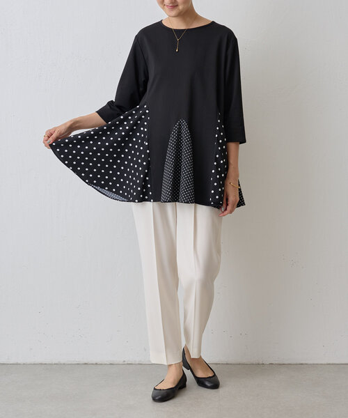 BEARDSLEY（ビアズリー） 7分袖カットソー FREE ブラック レディース