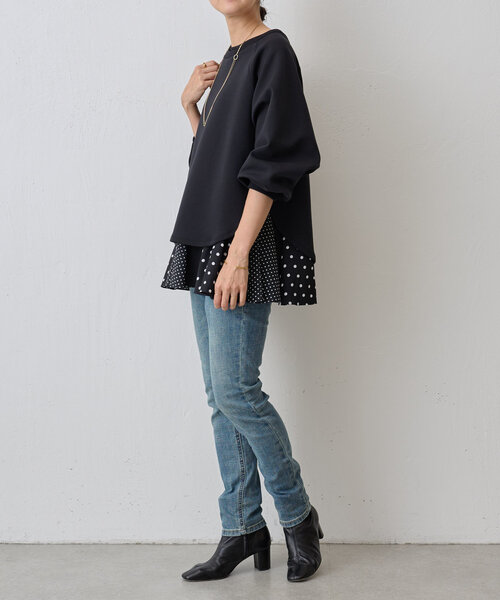 BEARDSLEY（ビアズリー） 7分袖カットソー FREE ブラック レディース