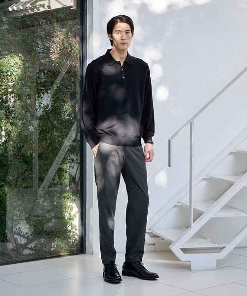 極美品！エルメス　カシミヤ×シルク　ニットブラウス　ポロシャツ HERMES（エルメス） ニット切替 シルクブラウス ブラウス シルク