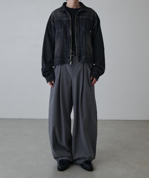 Lui's グレー Gジャン ジップアップ Lui's（ルイス） デニムジャケット gジャン メンズ : ZOZOTOWN Yahoo