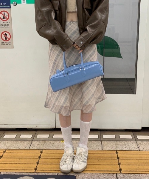 「almo」 フレアスカート SMALL グレー レディース_画像6