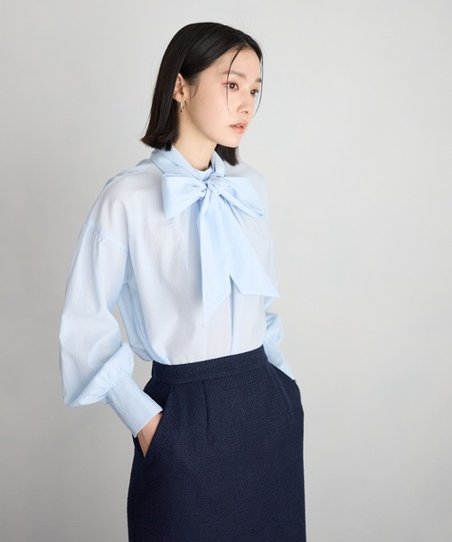 Andemiu（アンデミュウ） ブラウス シャツ 「セレモニー」ボウタイ