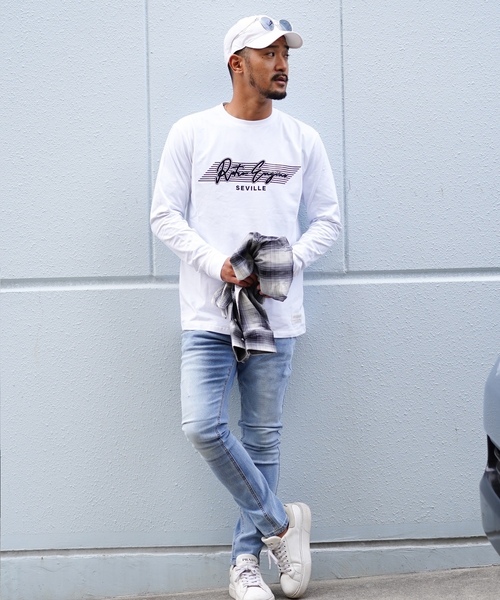 「adamsJUGGLER」 「rteg」長袖Tシャツ L ホワイト メンズ_画像7