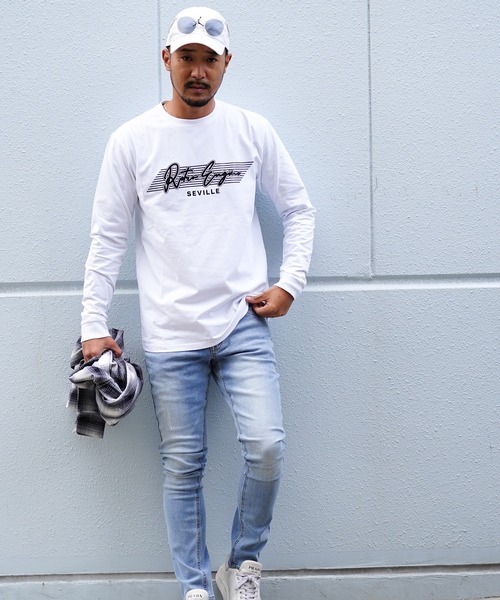 「adamsJUGGLER」 「rteg」長袖Tシャツ L ホワイト メンズ_画像9