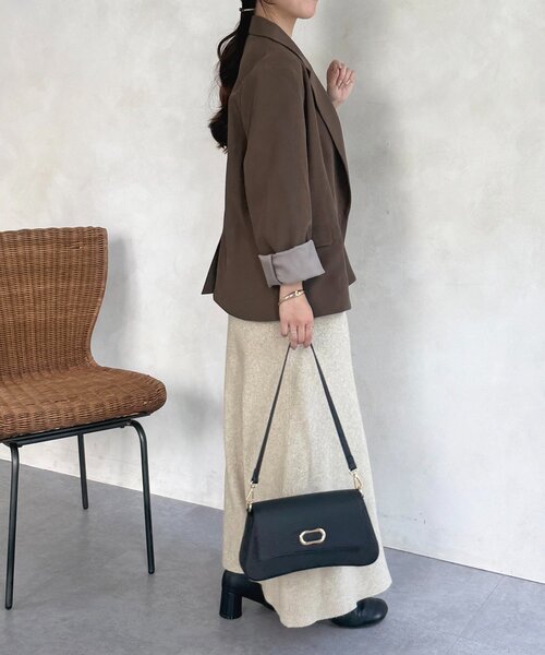 Thevon（ゼヴォン） ワンピース ヘンリーネックリブニットワンピース