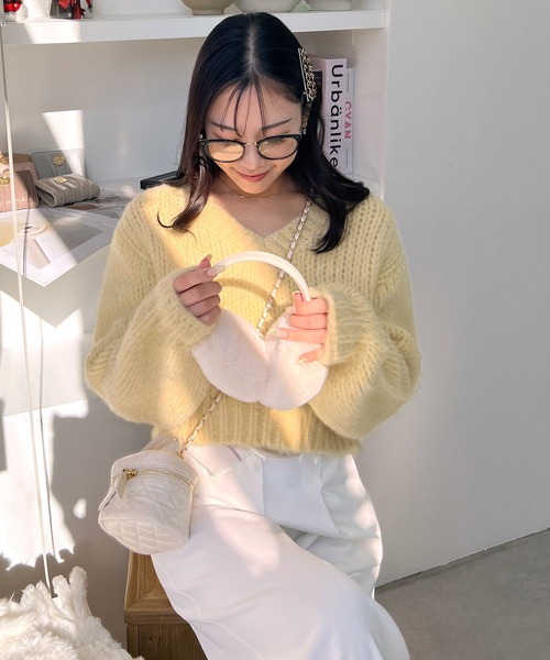 「ROYAL PARTY」 長袖ニット FREE ピンク レディース_画像4