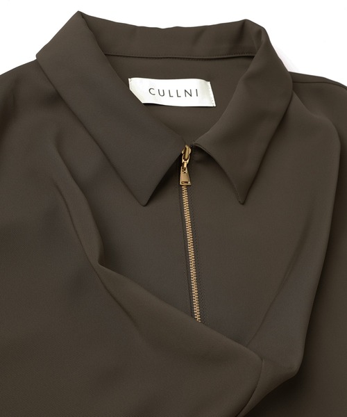 シャツ Airy Cloth Drape Drawstring Half Zip Shirt メンズ レディースの画像
