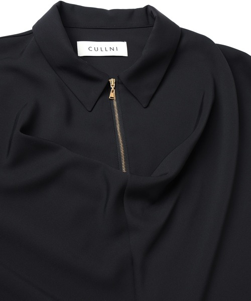 シャツ Airy Cloth Drape Drawstring Half Zip Shirt メンズ レディースの画像