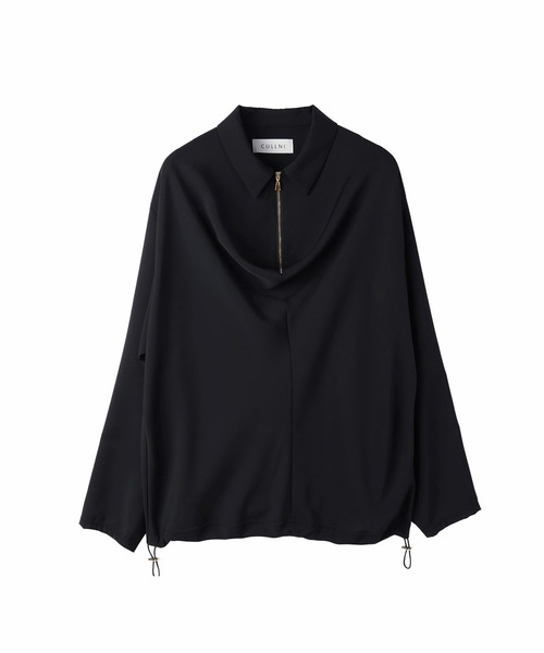 シャツ Airy Cloth Drape Drawstring Half Zip Shirt メンズ レディースの画像