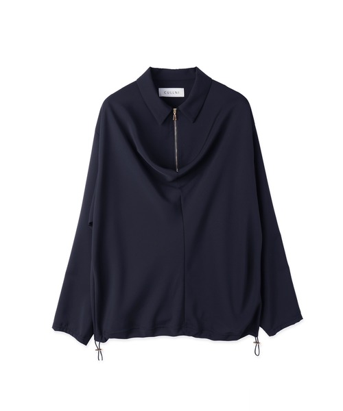 シャツ Airy Cloth Drape Drawstring Half Zip Shirt メンズ レディースの画像
