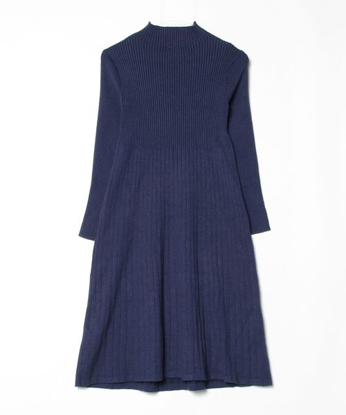 「emi+」 ニットワンピース FREE ネイビー レディース_画像2
