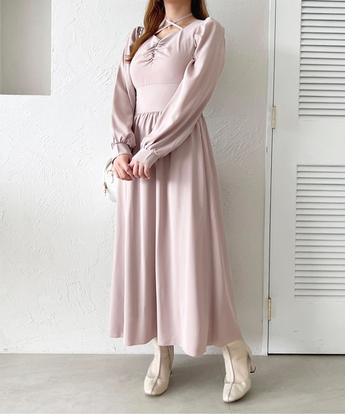 「apres jour」 長袖ワンピース X-LARGE アイボリー レディース_画像6