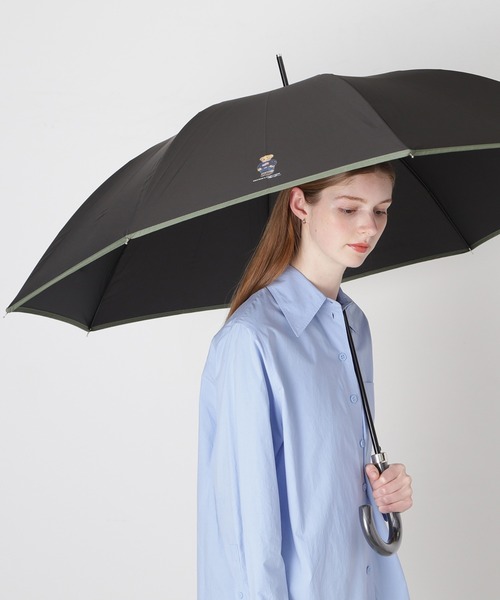 美品✨️POLO RALPH LAUREN 長傘 ブラック　ロゴ MOONBAT｜POLO RALPH LAUREN (ポロ ラルフローレン) 雨傘 長傘