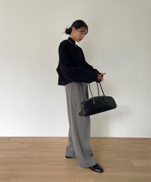 Didot.showroom ノーカラージャケット FREE グレー レディース