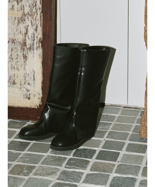「un/neu」 ロングブーツ MEDIUM ブラック レディース_画像8