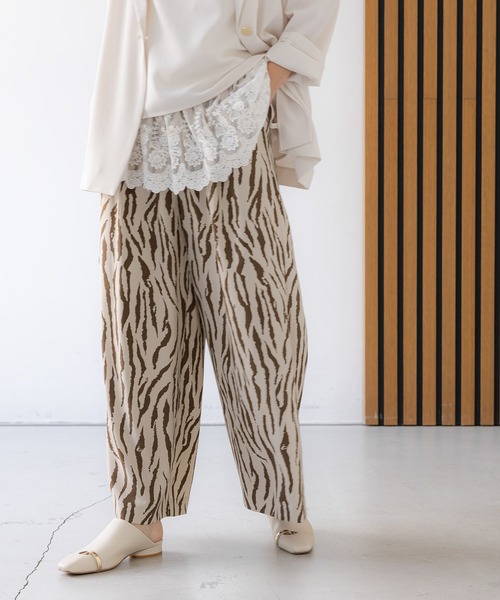 ワイドパンツ パンツ 「イージーケア・防シワ機能付き」サラサラリラクシーワイドパンツ「低身長サイズあり」/656777 レディースの画像
