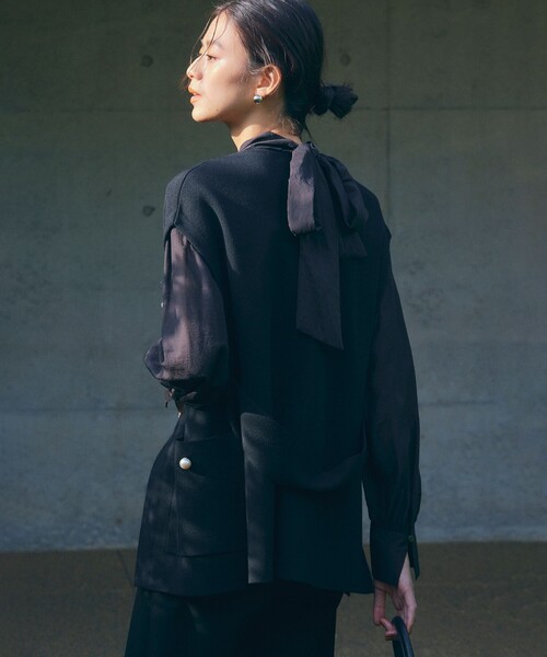 「UNFILO」 ニットベスト MEDIUM ベージュ レディース_画像6