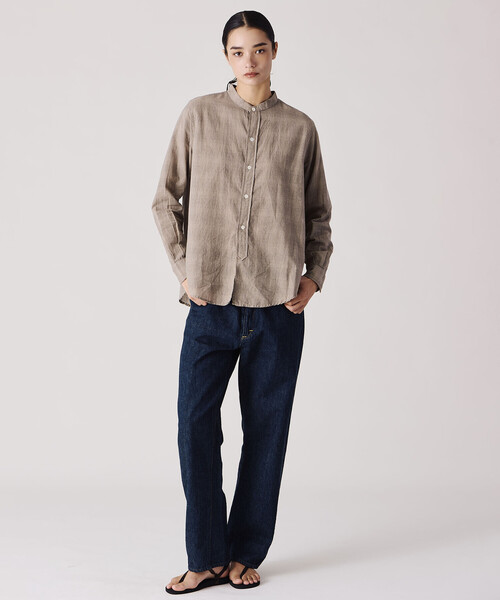 Bshop ブラウス シャツ INDIA INDUSTRY | ファインラインチェック