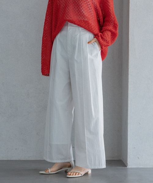 パンツ タイプライターストレートパンツ レディースの画像