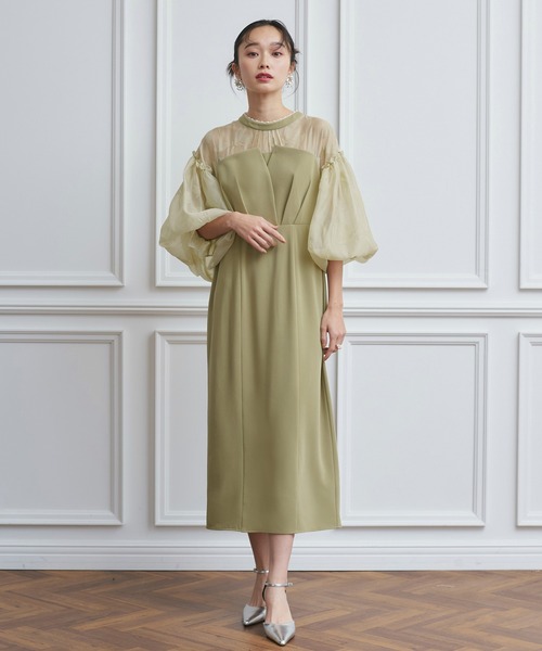 「RUIRUE BOUTIQUE」 長袖ワンピース S ネイビー レディースの画像